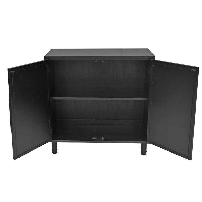 Hopper Studio Delancey 2 Door Cabinet Black